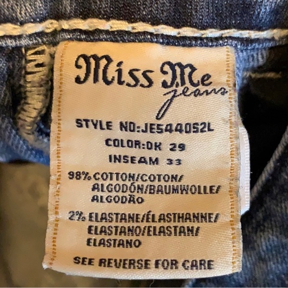 MissMe Jeans Style: JE544052L Skinny Jean, Women's size 25, Sequins Studs Jewels - Picture 4 of 7